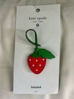 NWT KATE SPADE X TARGET STRAWBERRY PURSE CHARM/LANYARD